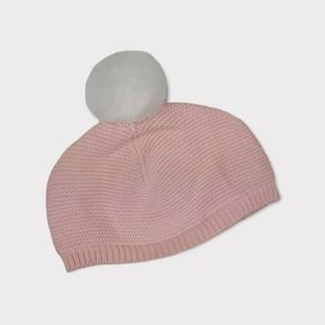 Janie & Jack Pink Pom Hat